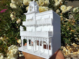 Miniature N-Scale Victorian World Main Street Uptown Jewelers1 Shop Assembled White 1:160 by Gold Rush Bay