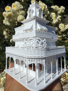 Miniature HO-Scale Victorian World Main Street Uptown Jewelers1 Shop Assembled White 1:87 by Gold Rush Bay