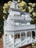Miniature HO-Scale Victorian World Main Street Uptown Jewelers1 Shop Assembled White 1:87 by Gold Rush Bay