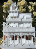 Miniature HO-Scale Victorian World Main Street Uptown Jewelers1 Shop Assembled White 1:87 by Gold Rush Bay