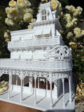 Miniature HO-Scale Victorian World Main Street Uptown Jewelers1 Shop Assembled White 1:87 by Gold Rush Bay