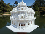 Miniature N-Scale Victorian World Main Street Vicky’s Restaurant Shop Assembled White 1:160 by Gold Rush Bay