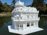 Miniature N-Scale Victorian World Main Street Vicky’s Restaurant Shop Assembled White 1:160 by Gold Rush Bay