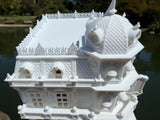 Miniature N-Scale Victorian World Main Street Vicky’s Restaurant Shop Assembled White 1:160 by Gold Rush Bay