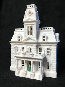 Gold Rush Bay N-Scale Miniature Main Street CITY HALL Assembled White 1:160