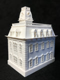 Gold Rush Bay N-Scale Miniature Main Street CITY HALL Assembled White 1:160