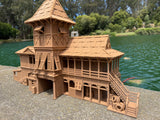 Miniature Extra Large 1/24 Scale 20 Inch Tall Brown Jungle Navigation Theme Park Attraction Cruise building