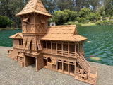 Miniature Extra Large 1/24 Scale 20 Inch Tall Brown Jungle Navigation Theme Park Attraction Cruise building