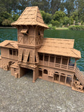 Miniature Extra Large 1/24 Scale 20 Inch Tall Brown Jungle Navigation Theme Park Attraction Cruise building