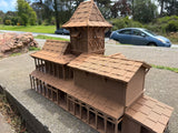 Miniature Extra Large 1/24 Scale 20 Inch Tall Brown Jungle Navigation Theme Park Attraction Cruise building