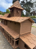 Miniature Extra Large 1/24 Scale 20 Inch Tall Brown Jungle Navigation Theme Park Attraction Cruise building