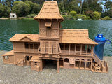 Miniature Extra Large 1/24 Scale 20 Inch Tall Brown Jungle Navigation Theme Park Attraction Cruise building