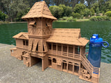 Miniature Extra Large 1/24 Scale 20 Inch Tall Brown Jungle Navigation Theme Park Attraction Cruise building