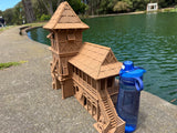 Miniature Extra Large 1/24 Scale 20 Inch Tall Brown Jungle Navigation Theme Park Attraction Cruise building