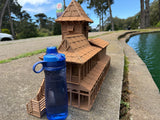 Miniature Extra Large 1/24 Scale 20 Inch Tall Brown Jungle Navigation Theme Park Attraction Cruise building