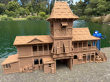 Miniature Extra Large 1/24 Scale 20 Inch Tall Brown Jungle Navigation Theme Park Attraction Cruise building