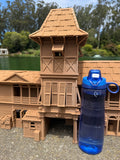 Miniature Extra Large 1/24 Scale 20 Inch Tall Brown Jungle Navigation Theme Park Attraction Cruise building