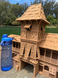 Miniature Extra Large 1/24 Scale 20 Inch Tall Brown Jungle Navigation Theme Park Attraction Cruise building