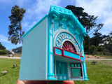 Small COLOR N-Scale Victorian Main Street Crystal Arcade Facade Miniature Built 1:160