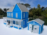 Small COLOR N-Scale Lorelai House plus Garage Victorian Mansion Built Assembled