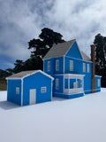Small COLOR N-Scale Lorelai House plus Garage Victorian Mansion Built Assembled