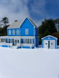 Small COLOR N-Scale Lorelai House plus Garage Victorian Mansion Built Assembled