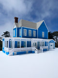 Small COLOR N-Scale Lorelai House plus Garage Victorian Mansion Built Assembled