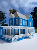 Small COLOR N-Scale Lorelai House plus Garage Victorian Mansion Built Assembled
