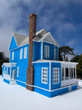 Small COLOR N-Scale Lorelai House plus Garage Victorian Mansion Built Assembled