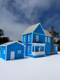 Small COLOR N-Scale Lorelai House plus Garage Victorian Mansion Built Assembled