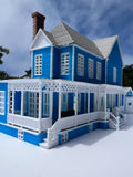 Small COLOR N-Scale Lorelai House plus Garage Victorian Mansion Built Assembled