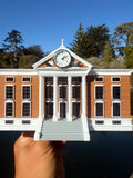 Color Miniature N-Scale Hill Valley Courthouse Built WORKING Clock Tower Deskclock
