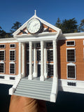 Color Miniature N-Scale Hill Valley Courthouse Built WORKING Clock Tower Deskclock