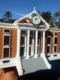 Color Miniature N-Scale Hill Valley Courthouse Built WORKING Clock Tower Deskclock