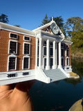 Color Miniature N-Scale Hill Valley Courthouse Built WORKING Clock Tower Deskclock