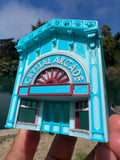 Small COLOR N-Scale Victorian Main Street Crystal Arcade Facade Miniature Built 1:160