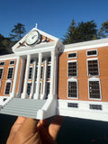 Color Miniature N-Scale Hill Valley Courthouse Built WORKING Clock Tower Deskclock