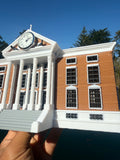 Color Miniature N-Scale Hill Valley Courthouse Built WORKING Clock Tower Deskclock