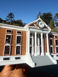 Color Miniature N-Scale Hill Valley Courthouse Built WORKING Clock Tower Deskclock