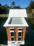 Color Miniature N-Scale Hill Valley Courthouse Built WORKING Clock Tower Deskclock