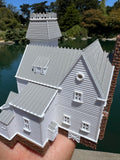 Small Miniature COLOR N-Scale Beetlejuice Maitland House Victorian Mansion Built Assembled