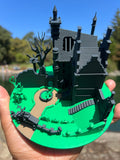 Miniature COLOR N-Scale Edward Scissorhands Gothic Castle Mansion Built Assembled