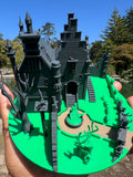 Miniature COLOR N-Scale Edward Scissorhands Gothic Castle Mansion Built Assembled