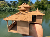 Small Miniature N-Scale Brown World Jungle Navigation Theme Park Attraction Cruise building 1/160