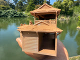 Small Miniature N-Scale Brown World Jungle Navigation Theme Park Attraction Cruise building 1/160