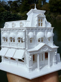 Miniature HO-Scale Victorian World Main Street Crystal Arts Shop Assembled White 1:87 by Gold Rush Bay