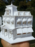 Miniature HO-Scale Victorian World Main Street Crystal Arts Shop Assembled White 1:87 by Gold Rush Bay