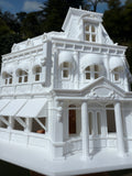 Miniature HO-Scale Victorian World Main Street Crystal Arts Shop Assembled White 1:87 by Gold Rush Bay