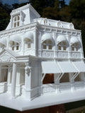 Miniature HO-Scale Victorian World Main Street Crystal Arts Shop Assembled White 1:87 by Gold Rush Bay