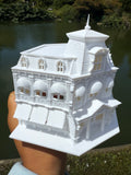 Miniature HO-Scale Victorian World Main Street Crystal Arts Shop Assembled White 1:87 by Gold Rush Bay